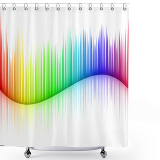 Personality  Sound Waveform Shower Curtains