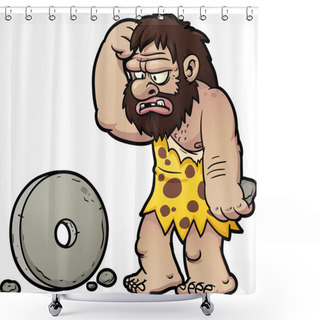 Personality  Cartoon Caveman Shower Curtains