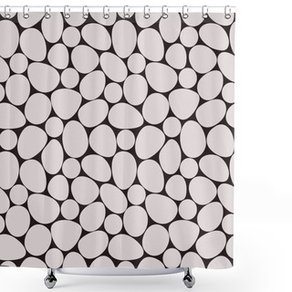 Personality  Seamless Cobblestone Pattern Shower Curtains