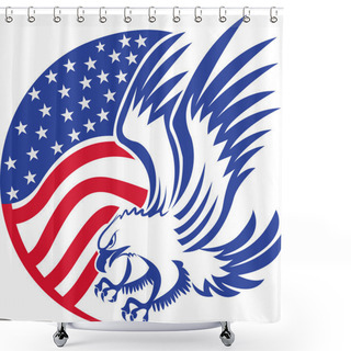 Personality  American Bald Eagle Shower Curtains