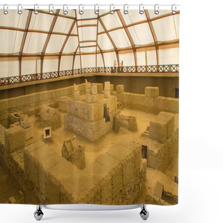 Personality  Archaeological Roman Graveyard, Tombs And Sarcophagus Shower Curtains