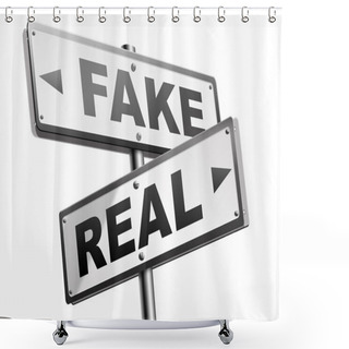Personality  Fake Versus Real Critical Thinking Shower Curtains
