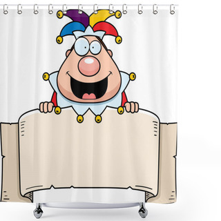 Personality  Cartoon Jester Banner Shower Curtains