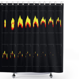 Personality  Fire Explosion Effect. Explosion Animation. Animation Fire Effect. Animation Sprite Sheet For Games, Cartoon Or Animation. Shower Curtains