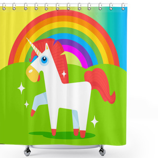 Personality  Cute, Funny Unicorn Shower Curtains