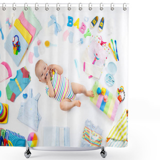 Personality  Baby With Clothing And Infant Care Items Shower Curtains
