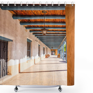 Personality  Santa Fe City Center At Sunset, New Mexico USA. Shower Curtains