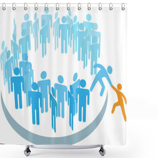 Personality  Help New Member Join Large Group Shower Curtains