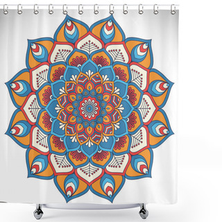 Personality  Ornament Beautiful  Card With Mandala Shower Curtains