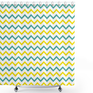 Personality  Zigzag Pattern. Trendy Simple Image, Illustration Shower Curtains