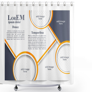 Personality  Tri-fold Brochure Template Shower Curtains
