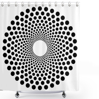Personality  Abstract Motif With Circles Shower Curtains