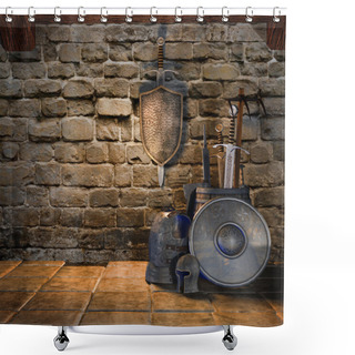 Personality  Medieval Weapons Shower Curtains