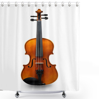 Personality  Violin Isolated On White Shower Curtains