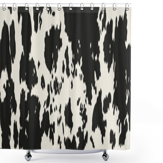 Personality  Background With Cow Skin Shower Curtains