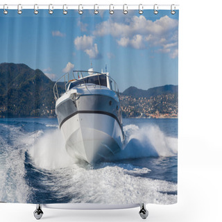 Personality  Motor Boat, Rio Yachts Best Italian Yacht Shower Curtains