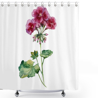 Personality  Watercolor Flowers Geranium Shower Curtains