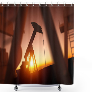 Personality  Oil And Power Industry Shower Curtains
