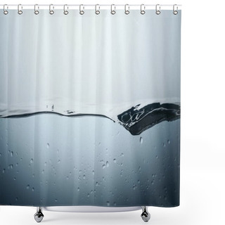 Personality  Minimalistic Background With Flowing Water, Isolated On White Shower Curtains