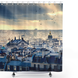 Personality  Paris Cityscape Taken From Montmartre Shower Curtains