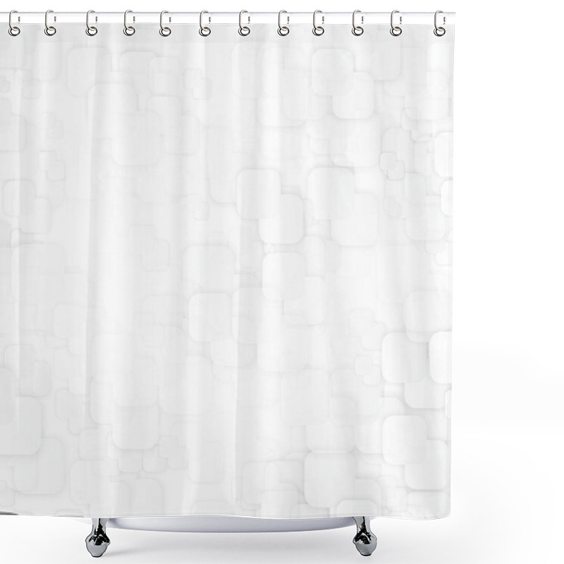 Personality  Vector White Squares. Abstract Background Shower Curtains