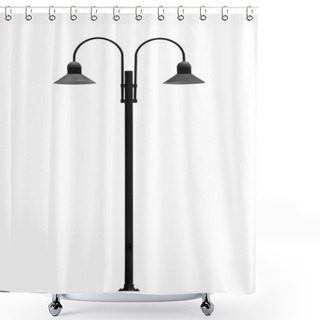 Personality  Light Pole Isolated Shower Curtains