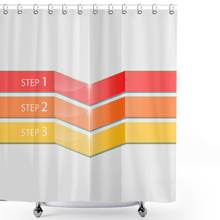 Personality  Vector Progress Steps,  Vector Illustration  Shower Curtains