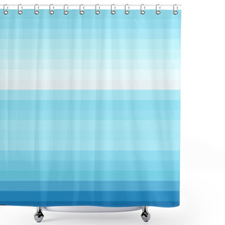 Personality  Blue And White Horizontal Striped Background Vector Shower Curtains