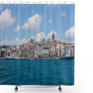 Personality  Buildings On Waterfront In Istanbul Shower Curtains