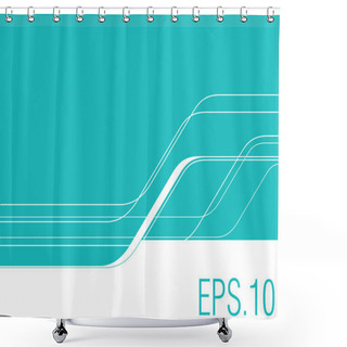 Personality  Background With Curve Lines Shower Curtains