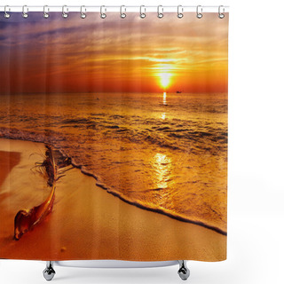 Personality  Golden Sunset, Chang Island, Thailand Shower Curtains