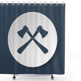 Personality  The Ax Icon. Axe Symbol.  Shower Curtains