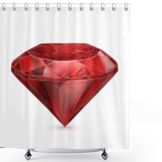 Personality  Ruby Red Vector Icon Shower Curtains