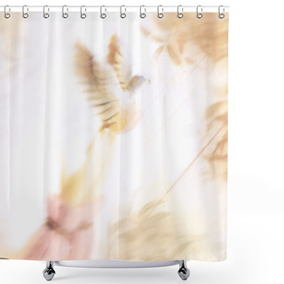 Personality  Bird Being Released Shower Curtains