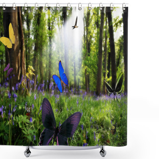 Personality  Paradise In Nature Shower Curtains