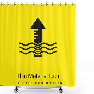 Personality  Arrow Minimal Bright Yellow Material Icon Shower Curtains