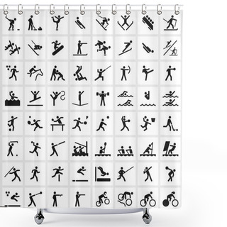 Personality  Sport Symbols Shower Curtains