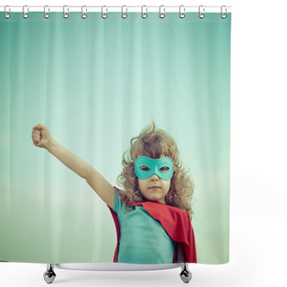 Personality  Superhero Kid Shower Curtains