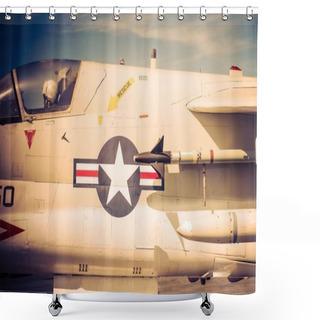 Personality  Jet Fighter Closeup Shower Curtains