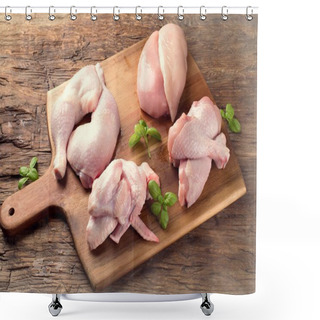Personality  Raw Chicken Meat  Shower Curtains