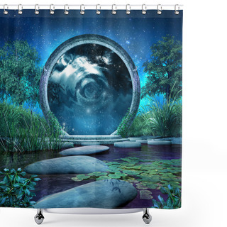 Personality  Magic Portal On The Lake Shower Curtains