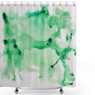 Personality  Green Watercolor Texture Shower Curtains