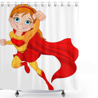 Personality  Super Girl Shower Curtains