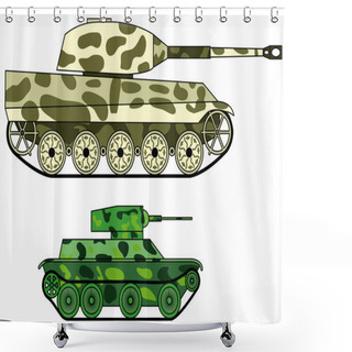 Personality  Tanks 6 Shower Curtains