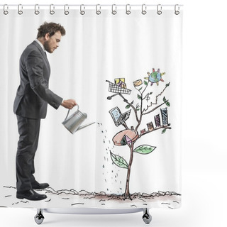 Personality  Growing Company Shower Curtains