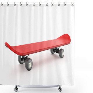 Personality  Red Skateboard Shower Curtains