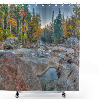 Personality  Autumn At The Swift River In New Hampshire Shower Curtains