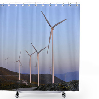 Personality  Windmills Park Shower Curtains