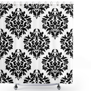 Personality  Arabesque Seamless Pattern With Floral Motifs Shower Curtains