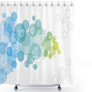 Personality  Abstract Design With Circles Shower Curtains